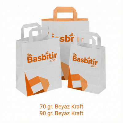 Düz Saplı Kağıt Poşet / Çanta