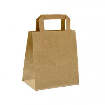 Baskısız Düz Saplı Kağıt Poşet / Çanta 