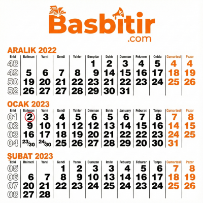 Gemici Takvimi - Tek Spiralli