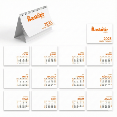Spiralli Masa Takvimi - 13 Yaprak