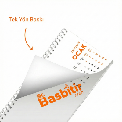 Spiralli Masa Takvimi - 13 Yaprak