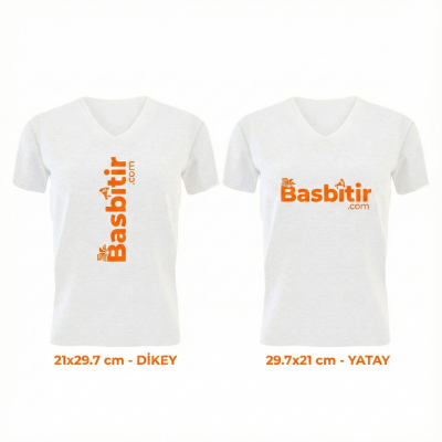 Unisex Tişört - V Yaka