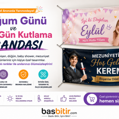 Doğum Günü Ve Özel Gün Kutlama Brandası