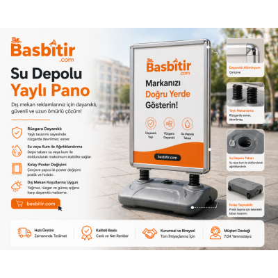 Su Depolu Yaylı Pano (Eko Poster Swing)