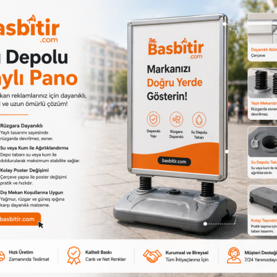 Su Depolu Yaylı Pano (Eko Poster Swing)