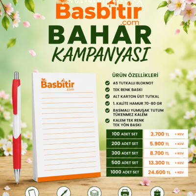 TUTKALLI BLOKNOT & KALEM KAMPANYA SETİ