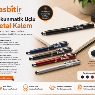 Dokunmatik Uçlu Metal Kalem