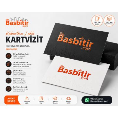 Kabartma Laklı Kartvizit
